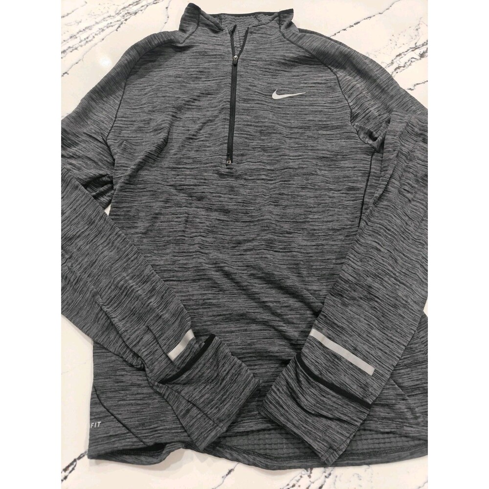 Nike Dri-FIT Sphere Element Pullover Mens M Gray Half Zip Running 1/2 Zip